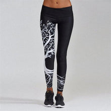 Load image into Gallery viewer, Yoga Pants and Leggings Fitness 3D Printed For Girls and Women - White Floral